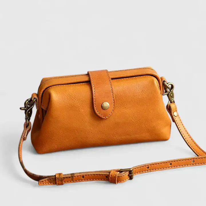 Structured Pebbled Leather Handbag