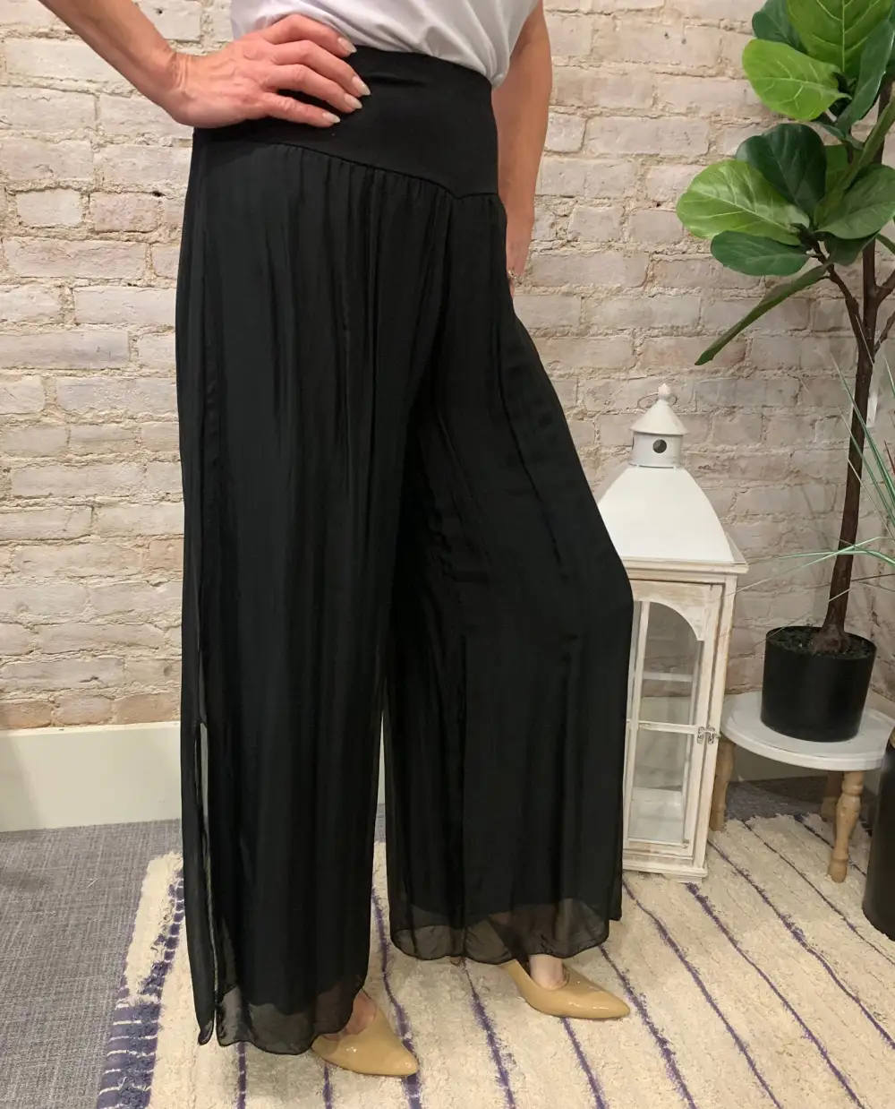 Made In Italy Silk Pant