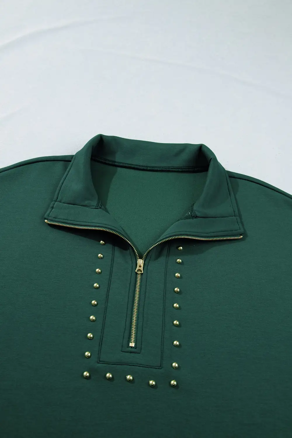 Zip Front Pocketed Shirt Dress