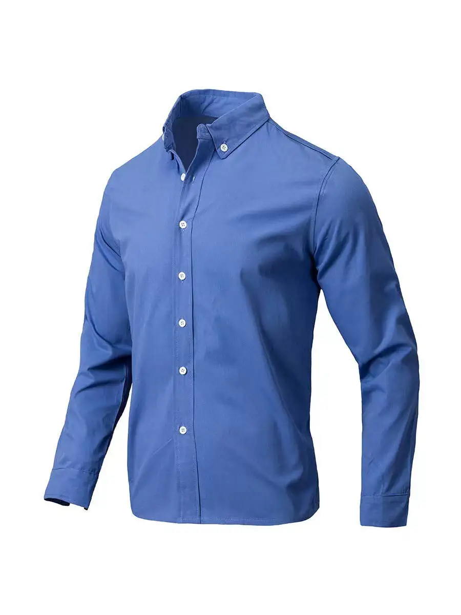Polyester Button Down Collared Shirt