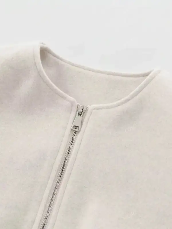 Plus Size Casual Fleece Zip-Up