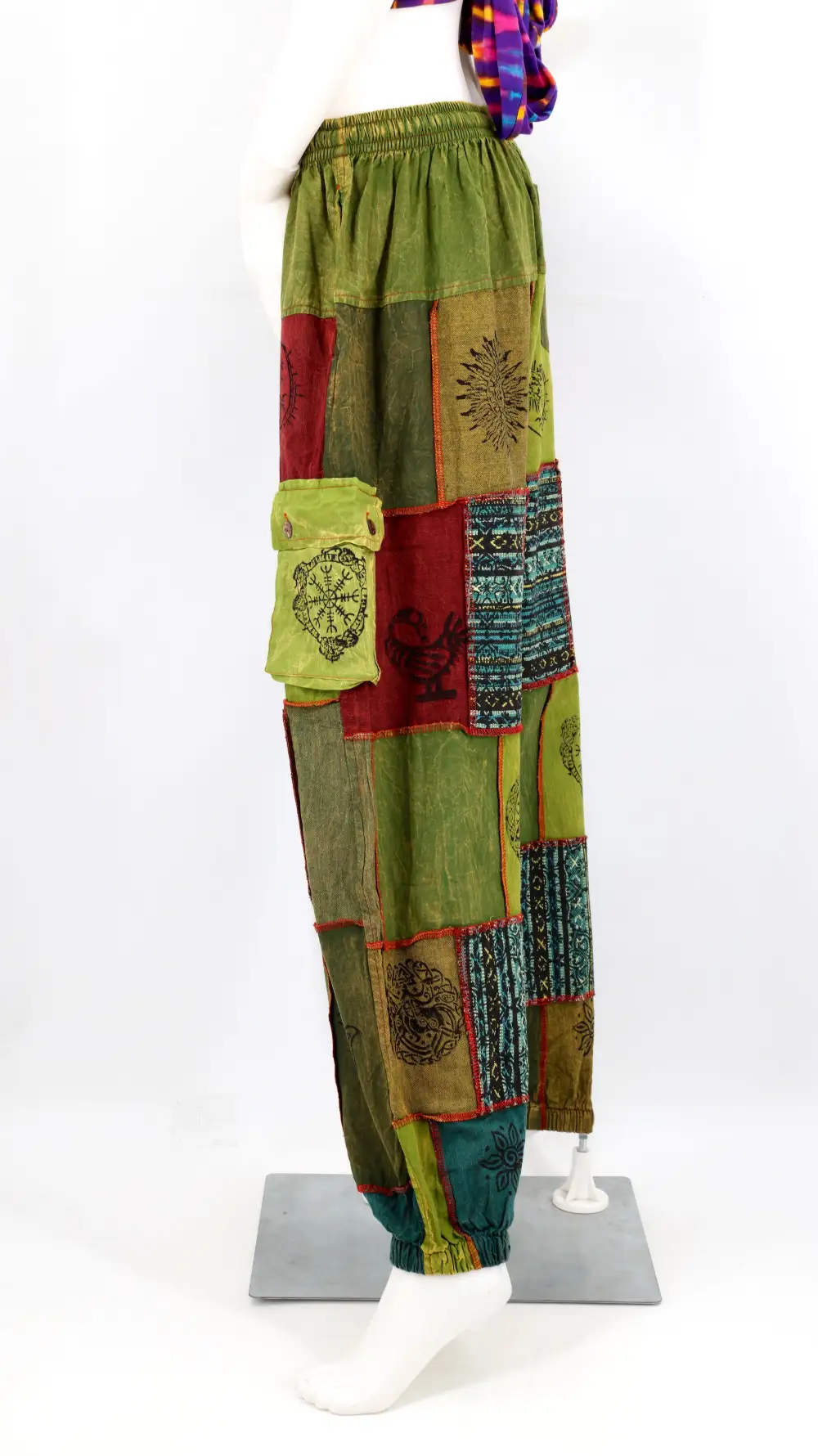 Women's Clean Line Harem Cargo Patchwork Cargo Pants