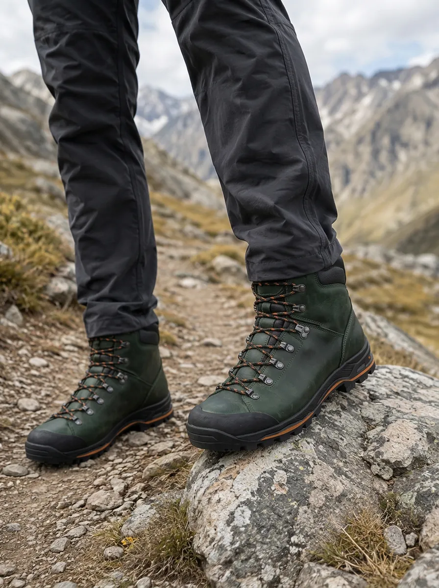 Men's Summit Trail Hiking Mountain Landscape Printed Boots