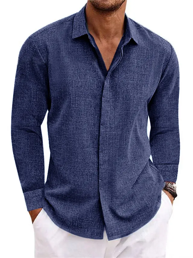 Cotton Linen Long Sleeve Shirt