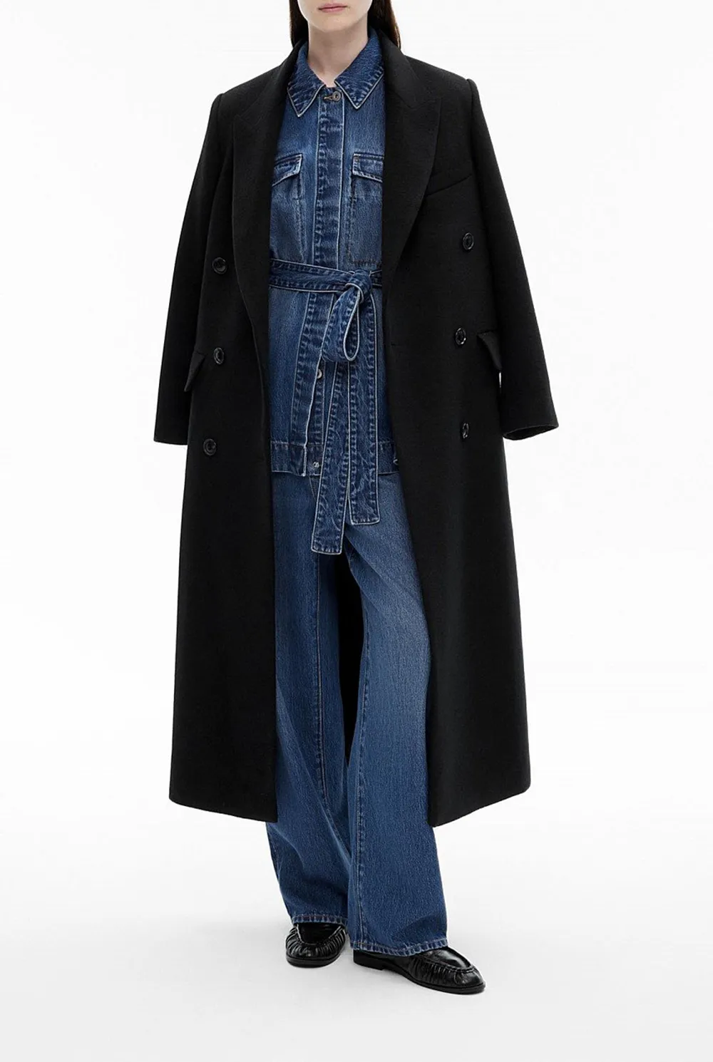 Washed Denim Waistcoat Shirt