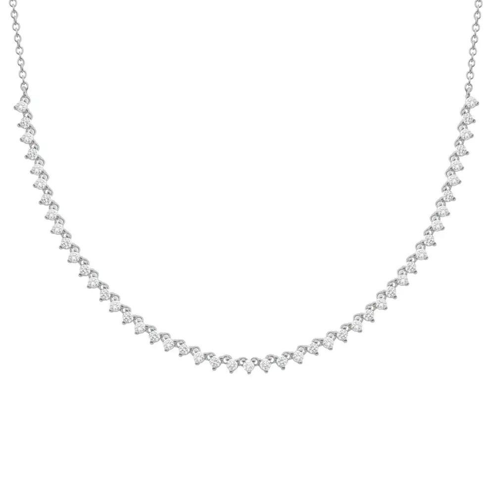 Minimal Contemporary Classic Diamond Necklace