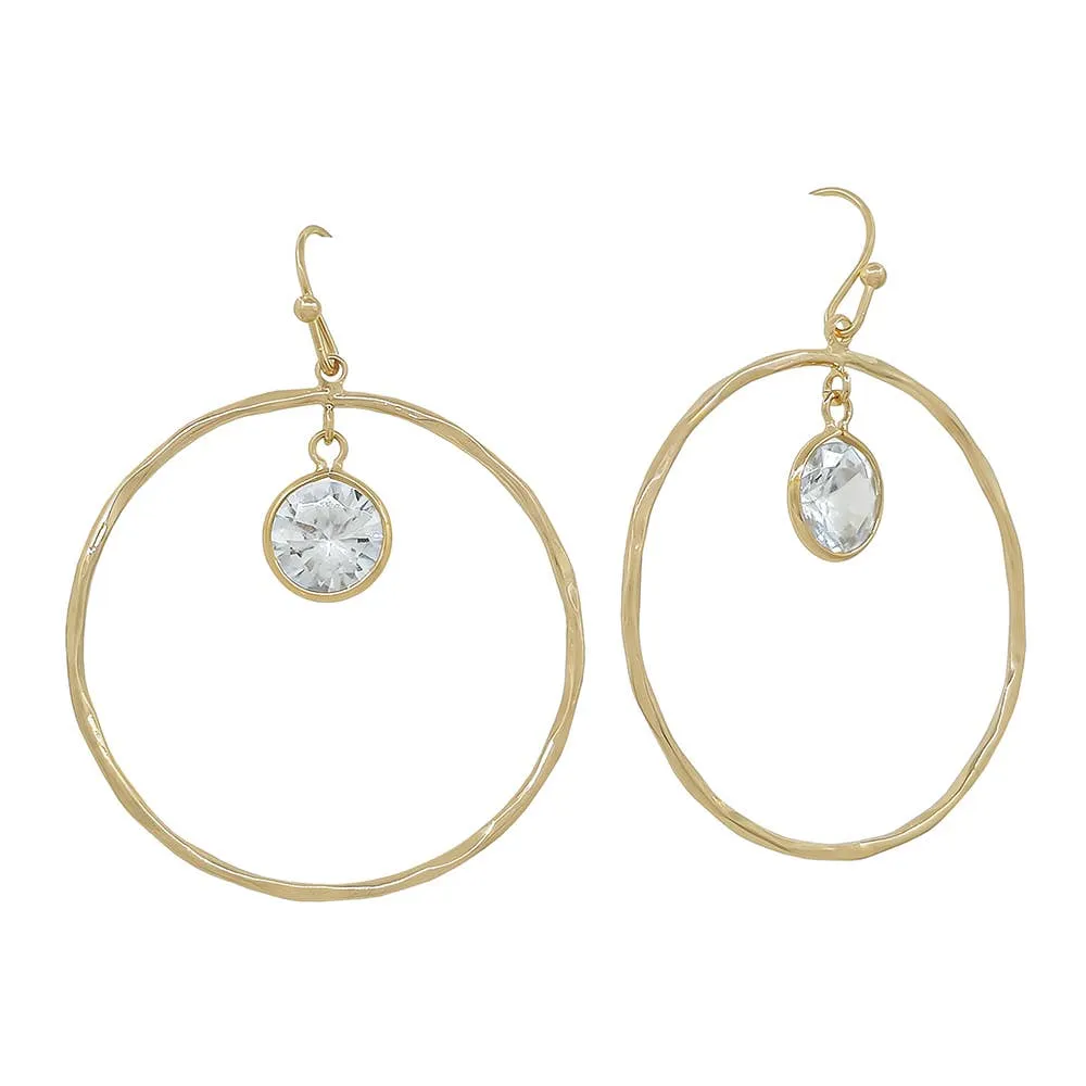 Circle Charm Dangle Earrings