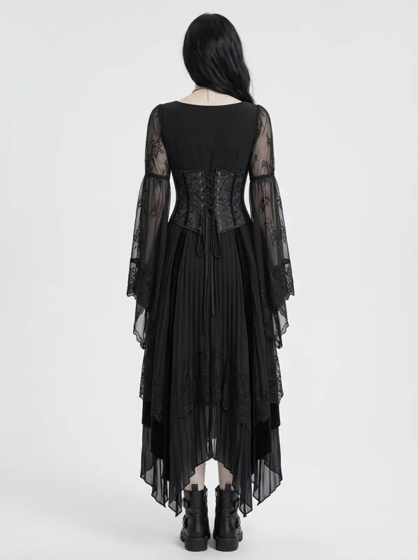 Victorian-Inspired Bat Moon Corset Dark Look Women's Gothic Dress