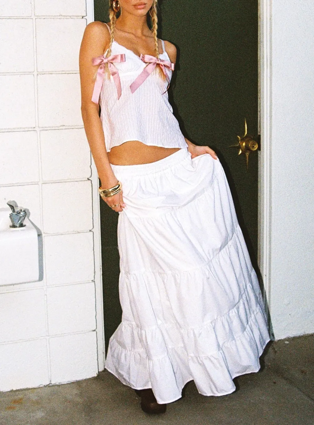 Tiered Maxi Skirt
