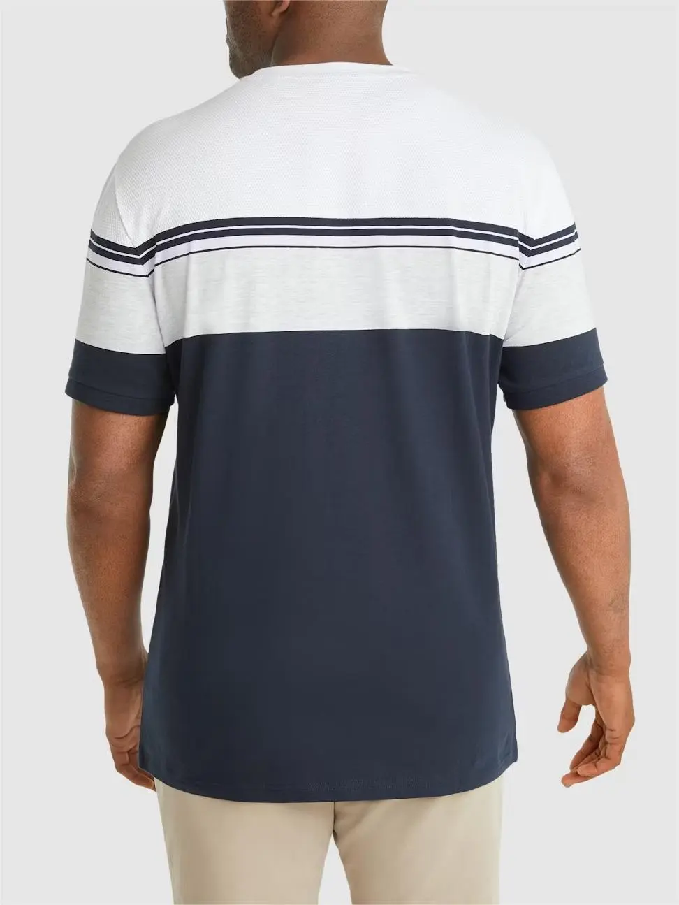 CASUAL TEXTURED STRIPE TEE