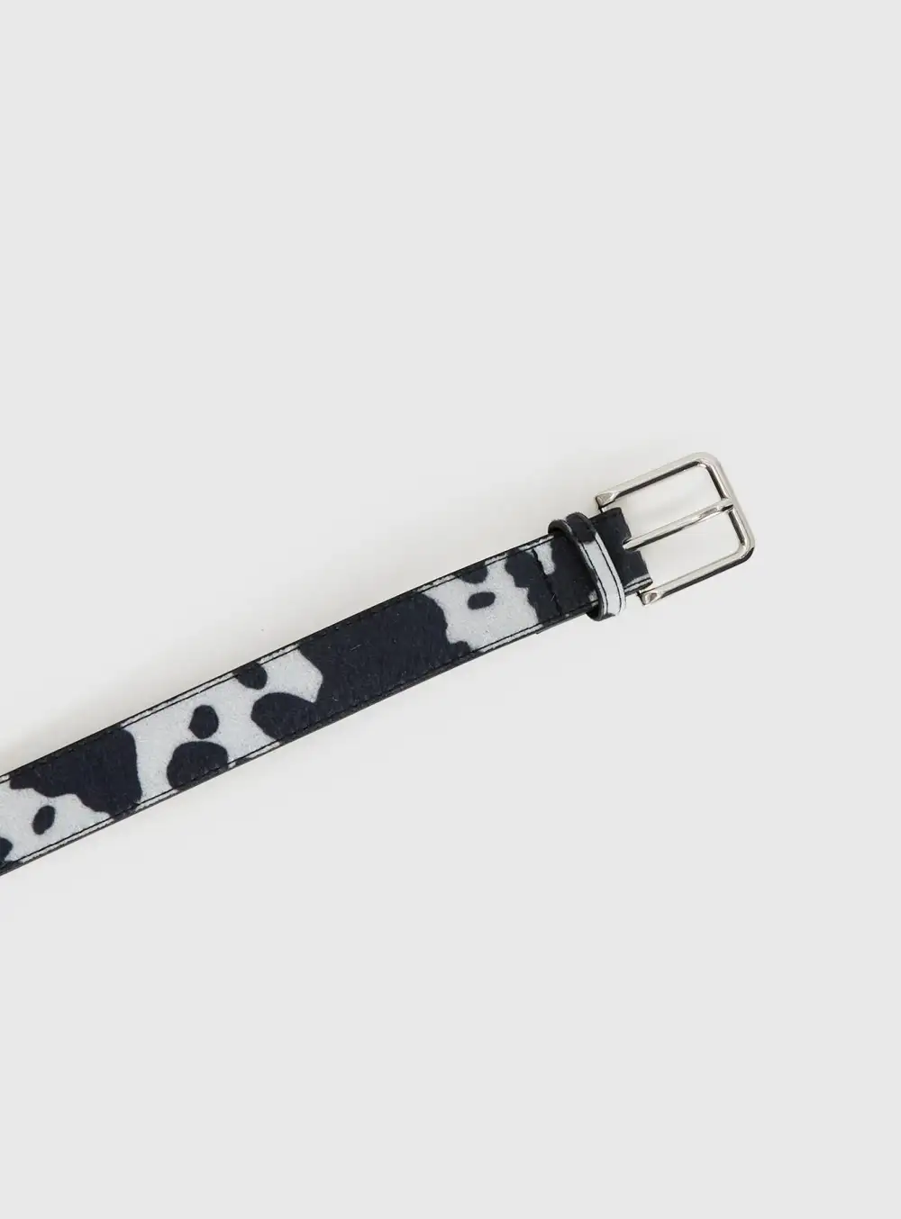 Low Profile Buckle Suede-Like Belt