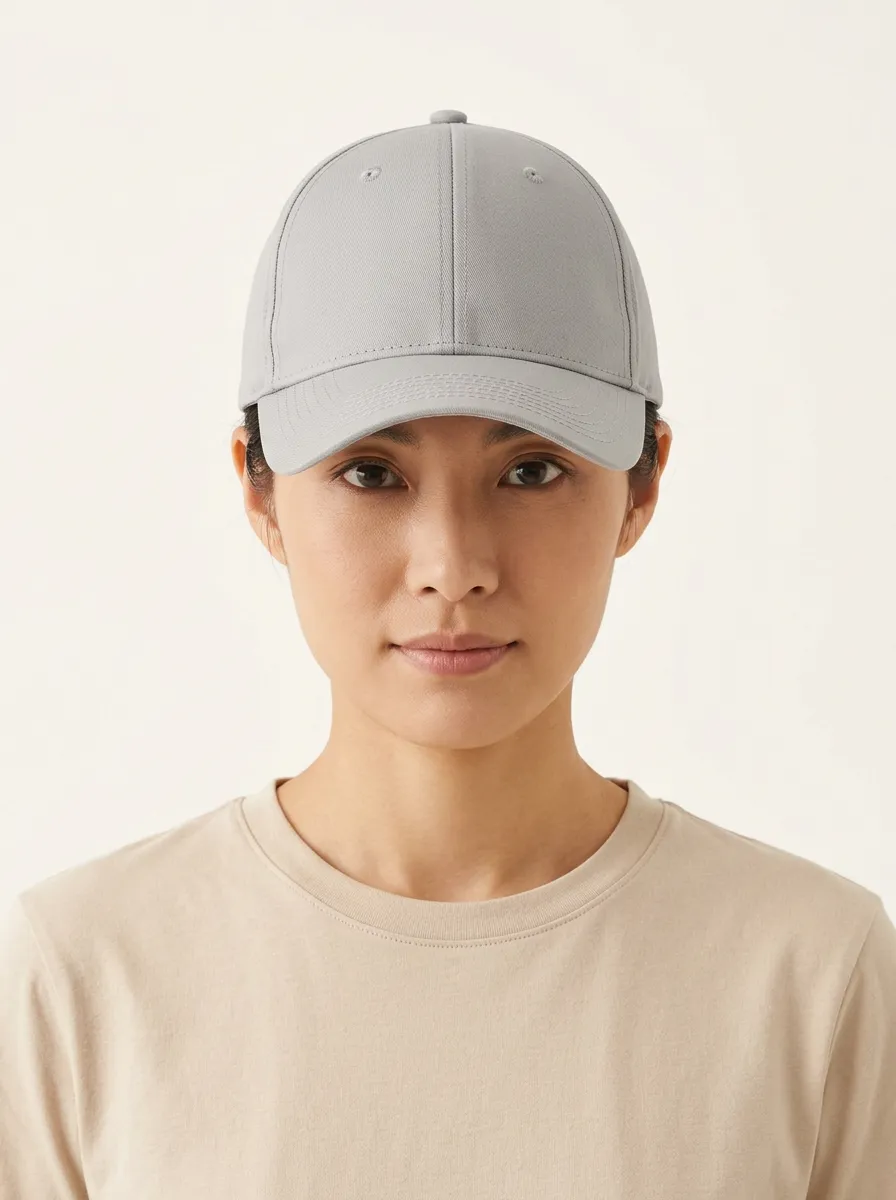 Unisex Minimalist Plain Grey Baseball Cap