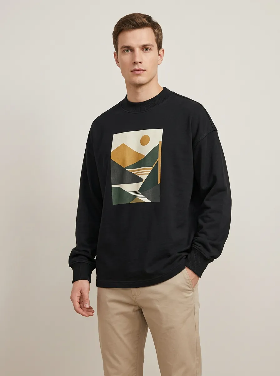 Men's Long Sleeve Balanced Layered Look Shirt