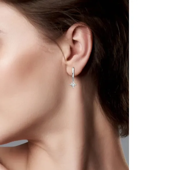 Moissanite Star Drop Earrings