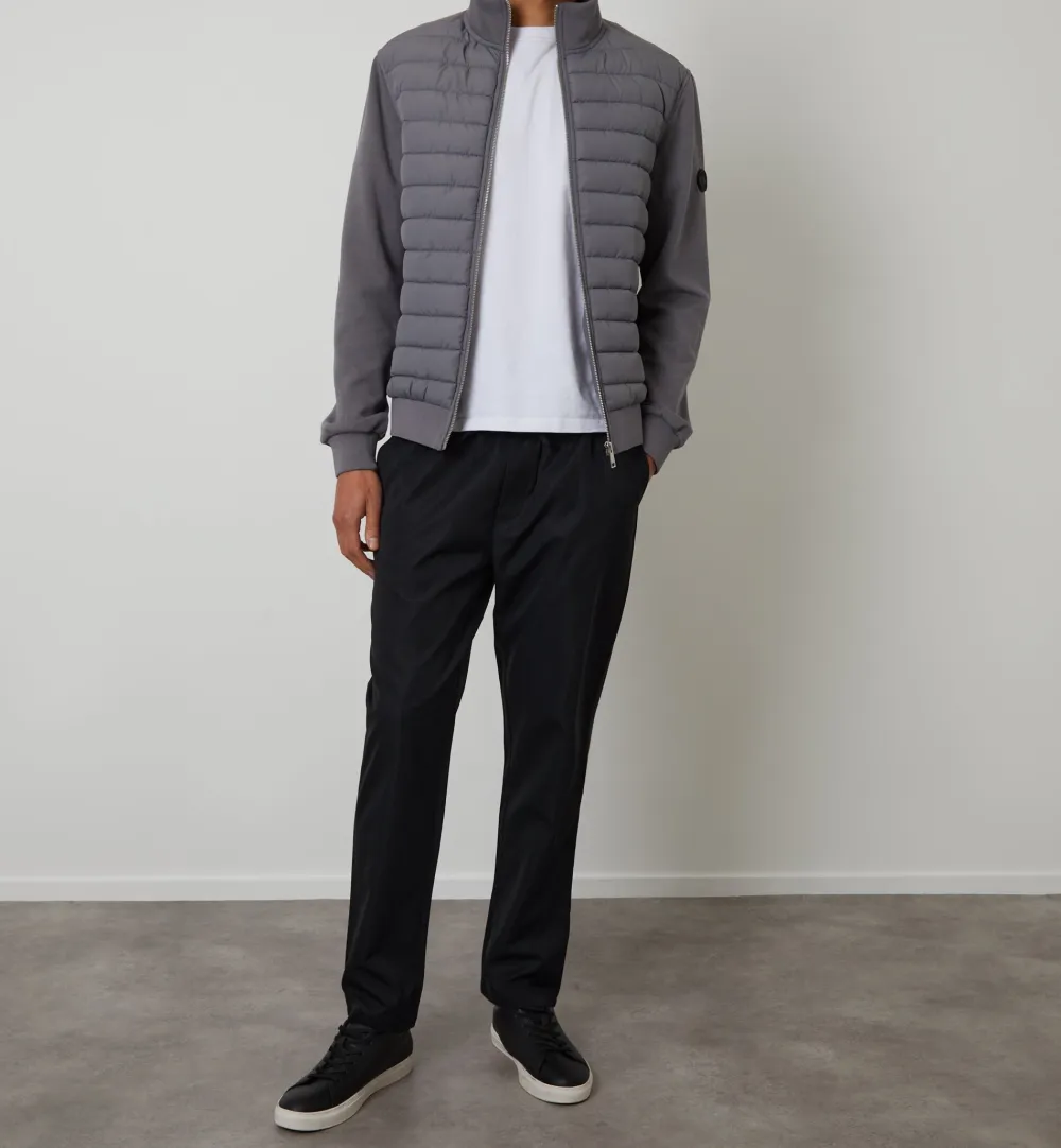 Men's Black Straight-Fit Drawcord Pants