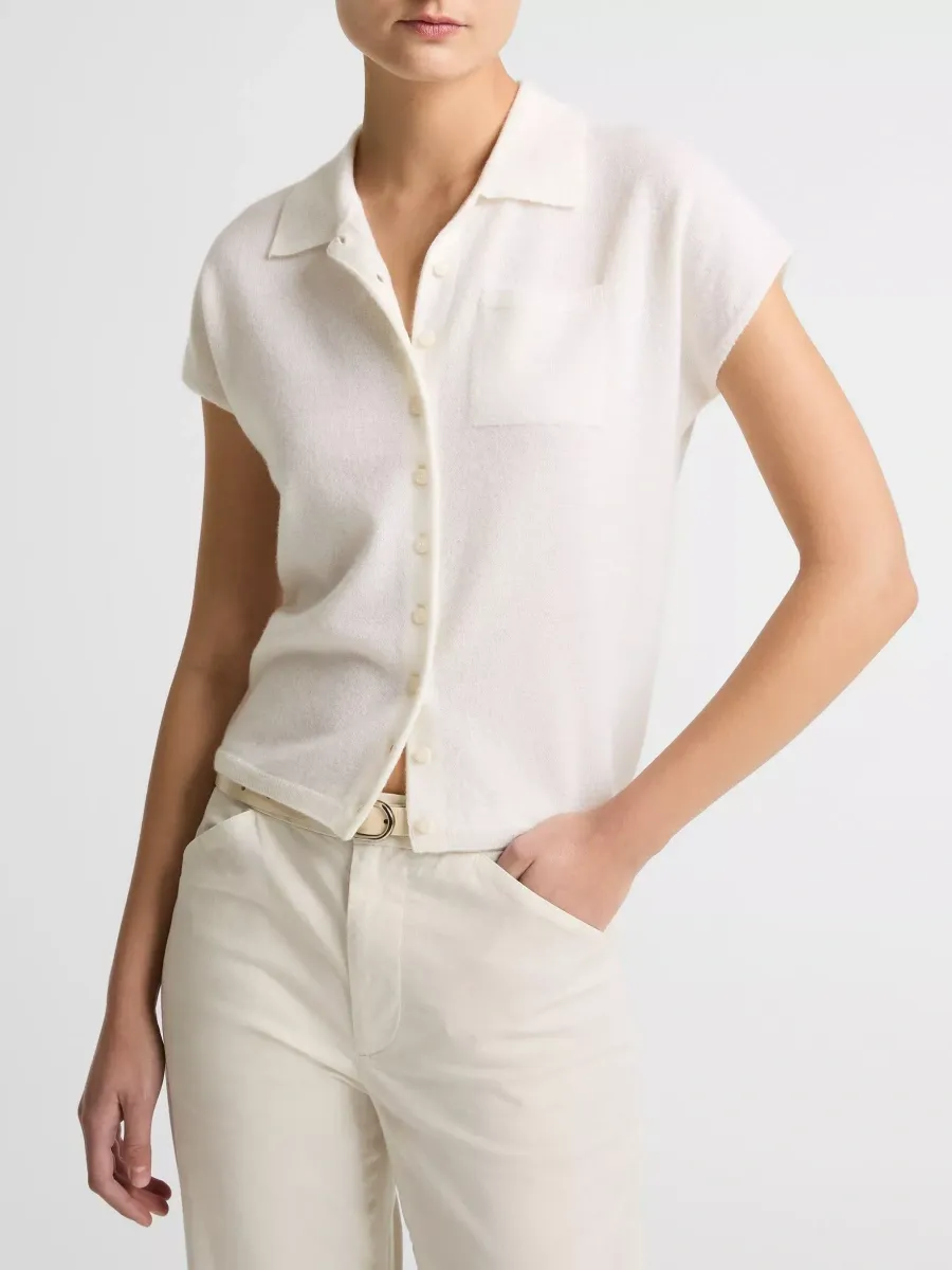 Button Up Collared Cardigan