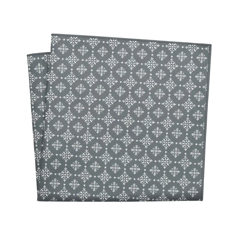 Refined Smart Floral Geometric Pocket Square