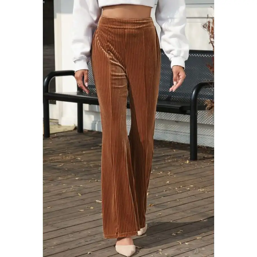 High Waist Corduroy Flare Pants