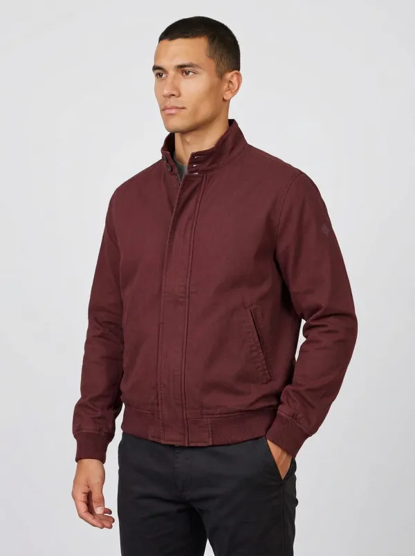 Men's Casual Minimalist Charcoal Stand Collar Bomber Jacket