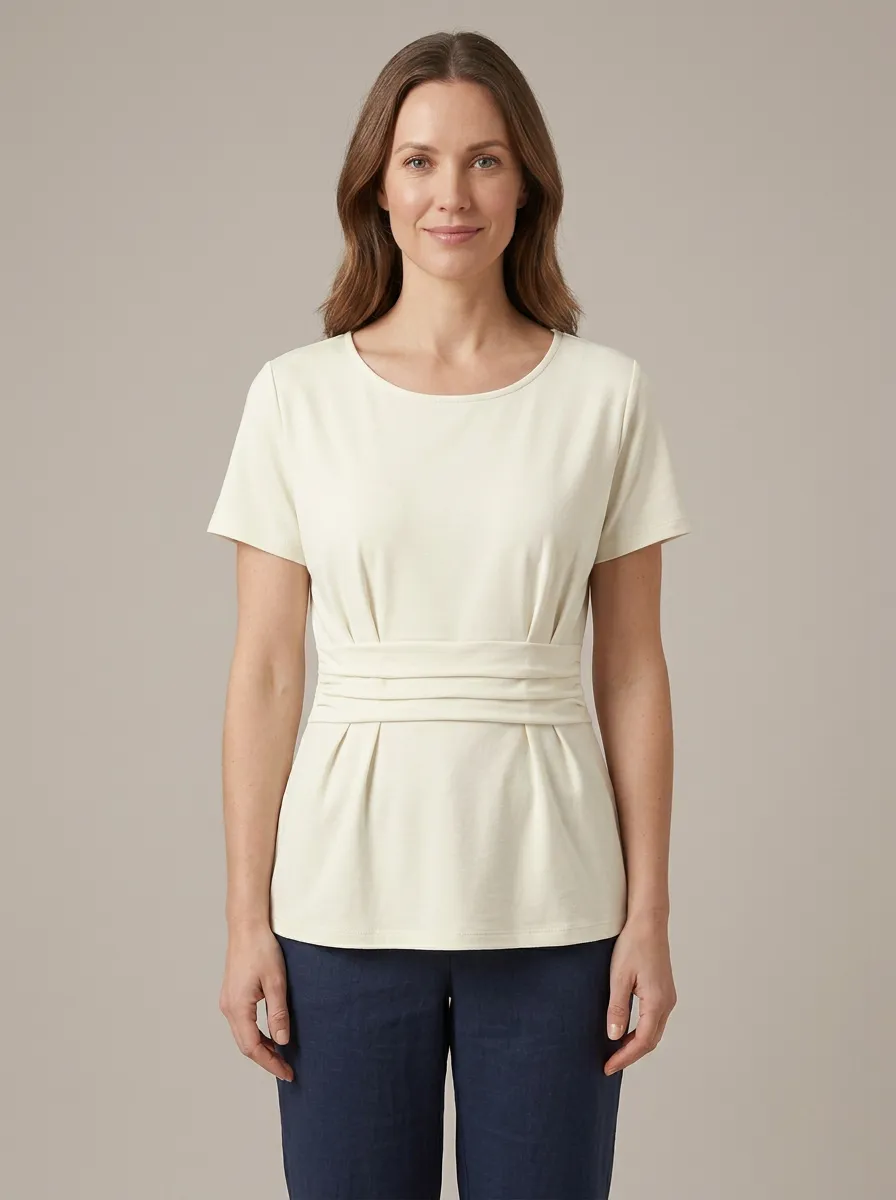 Pleated Fitted Fitted Top