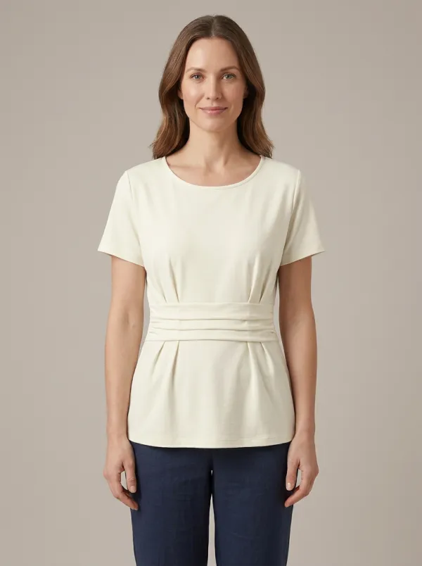 Pleated Fitted Fitted Top