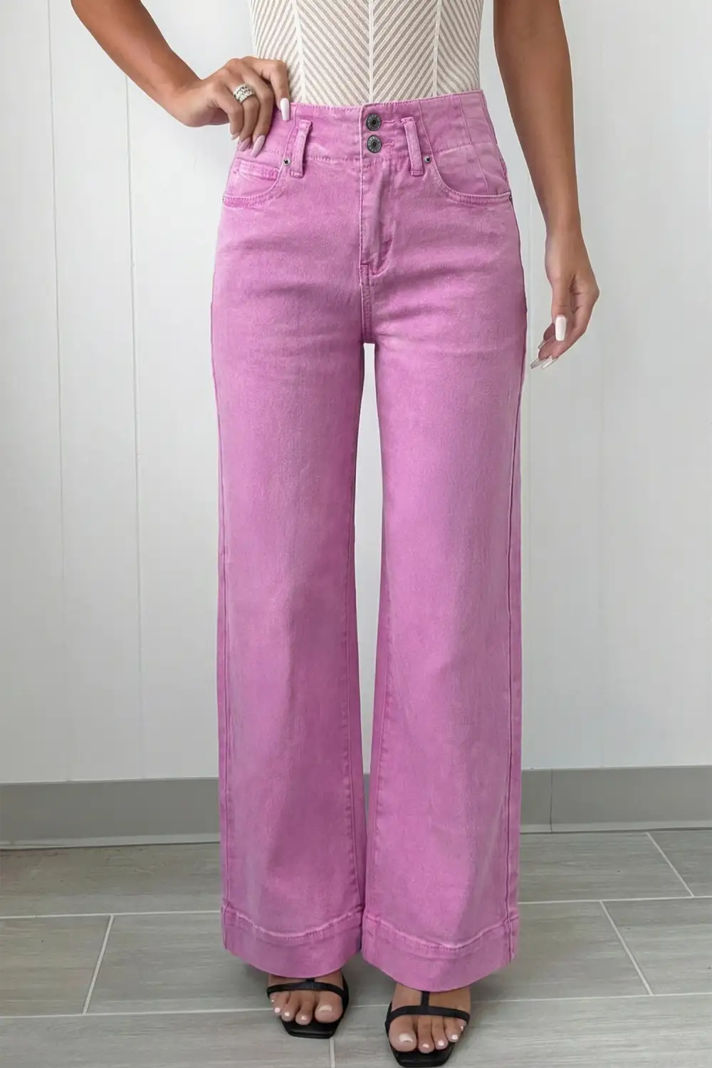 High Waist Flared Casual Jeans