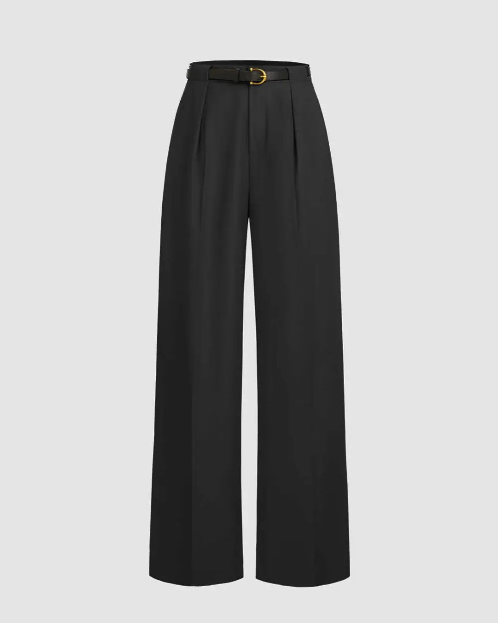 Modern Pleated High Waist Wide Leg Trousers