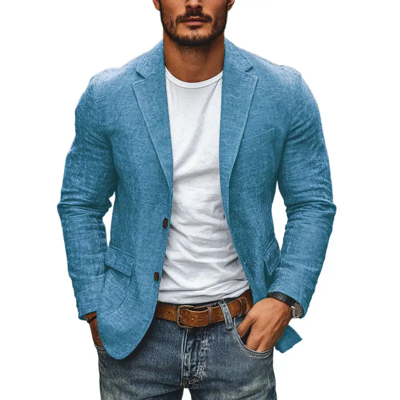 Cotton Button Blazer