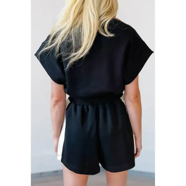 Collared Short Sleeve Romper