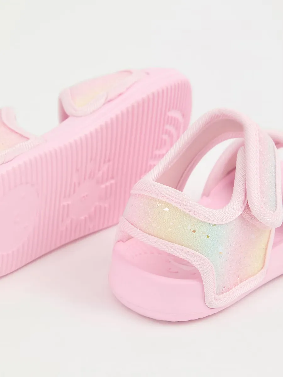 Pink Rainbow Glitter Sandals