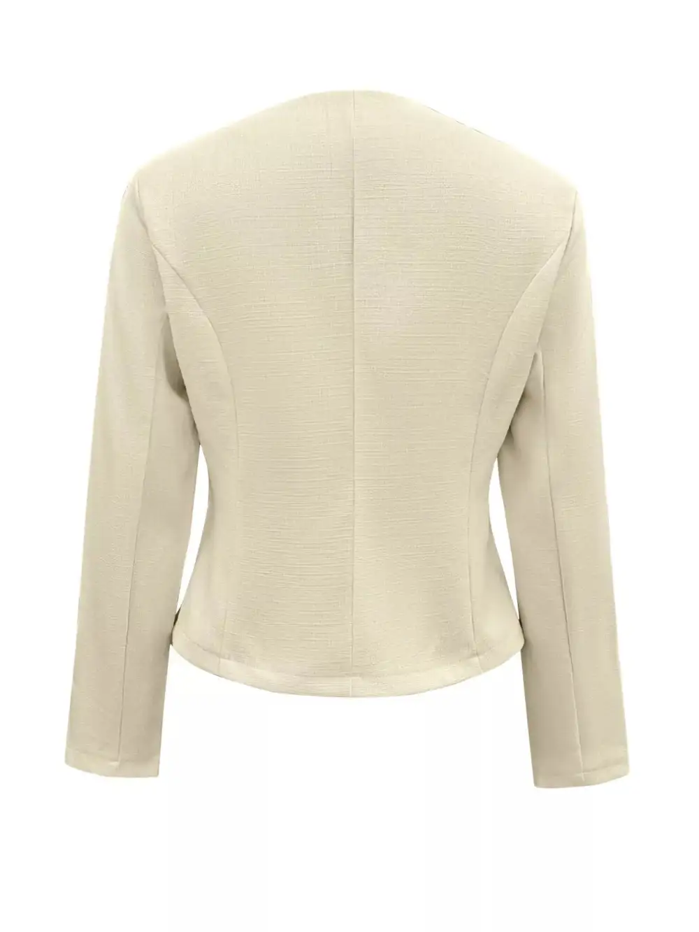 Button-Down Square-Neck Fitted Blazer