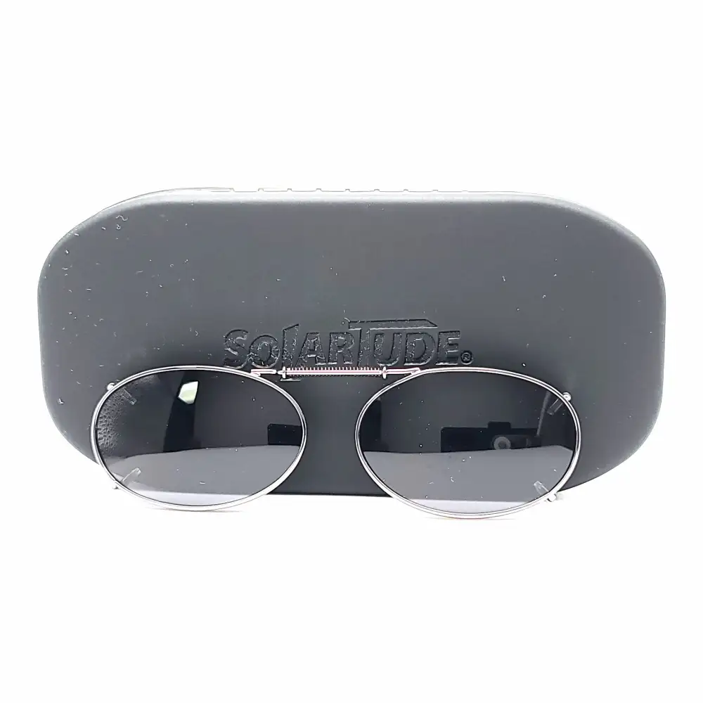 44mm Oval Polarized Clip-On Sunglasses