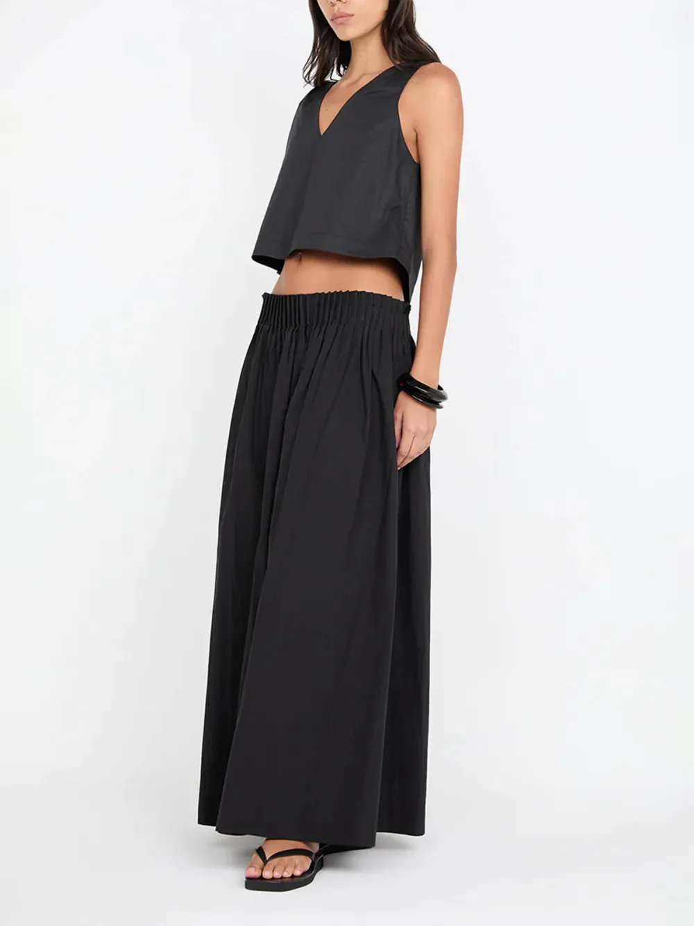 Casual Style Maxi Skirt Black