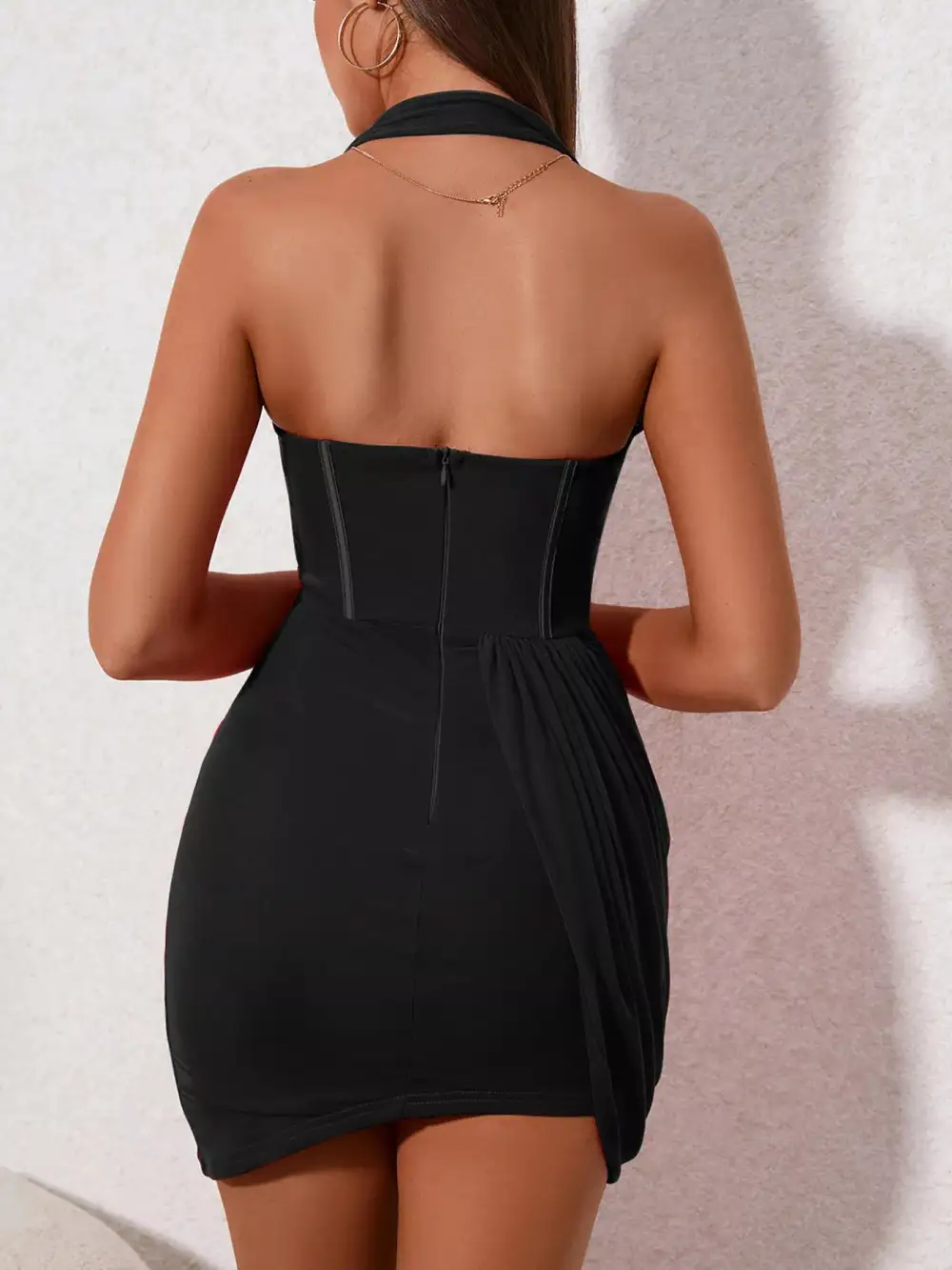 Finish Ruched Mini Dress
