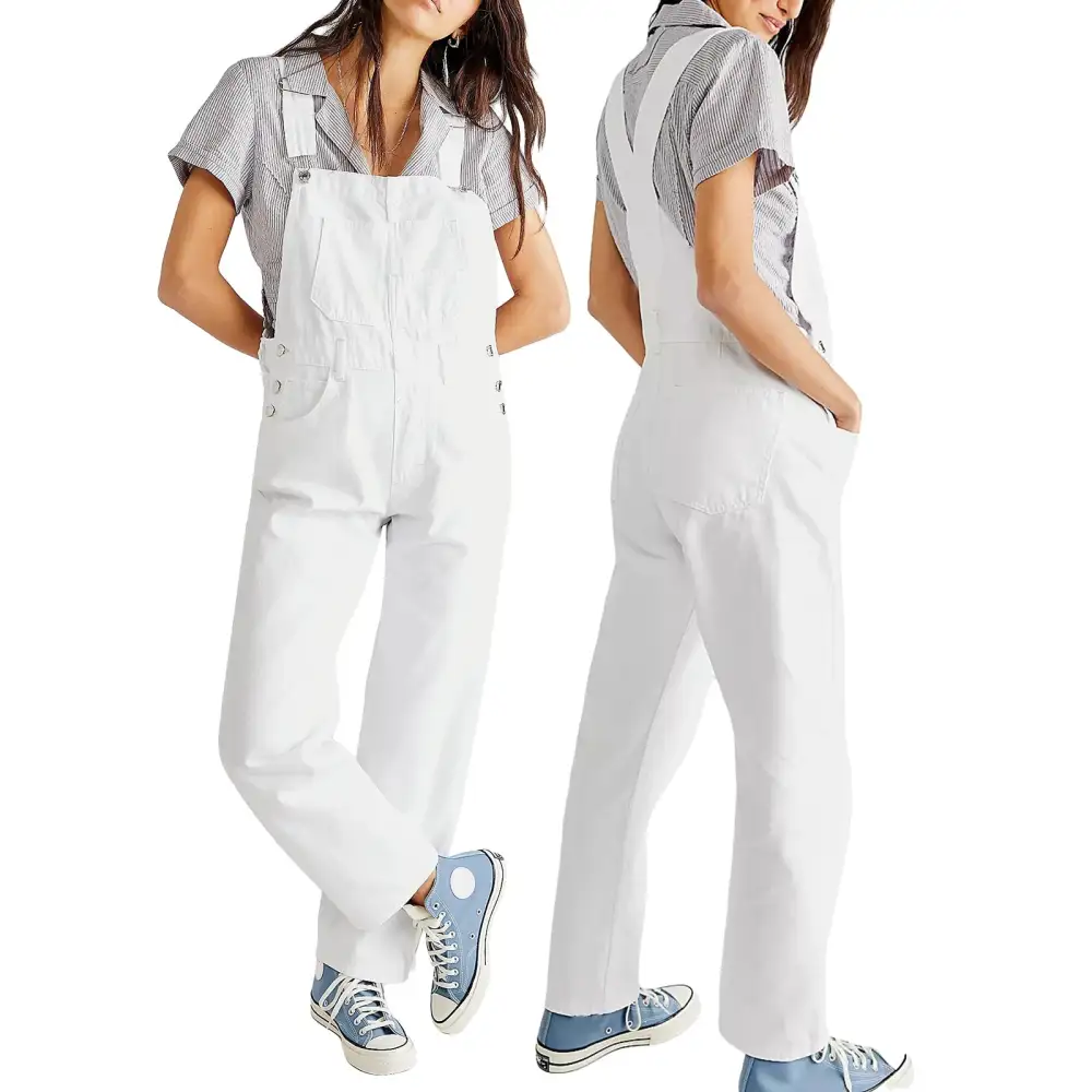 Denim Elegance Slim-Fit Jean-Skirt Adjustable Jumpsuit