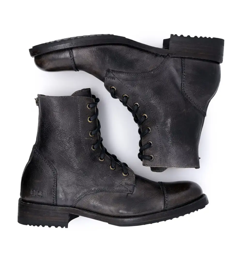 Back Zip Welted Rugged Heritage Ankle Boots