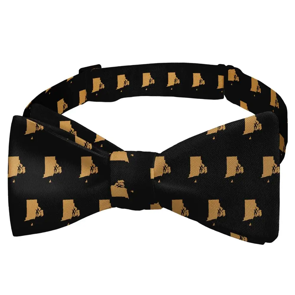Sleek Outline Motif Pattern Bow Tie