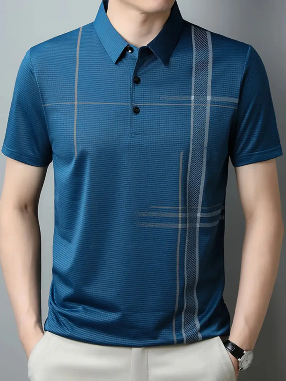Casual Short Sleeve Collared Polo Shirt