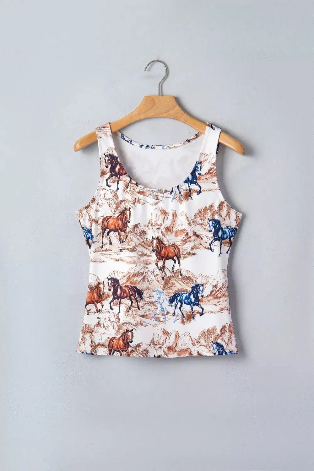 Horse Hat Western Slim Tank Top