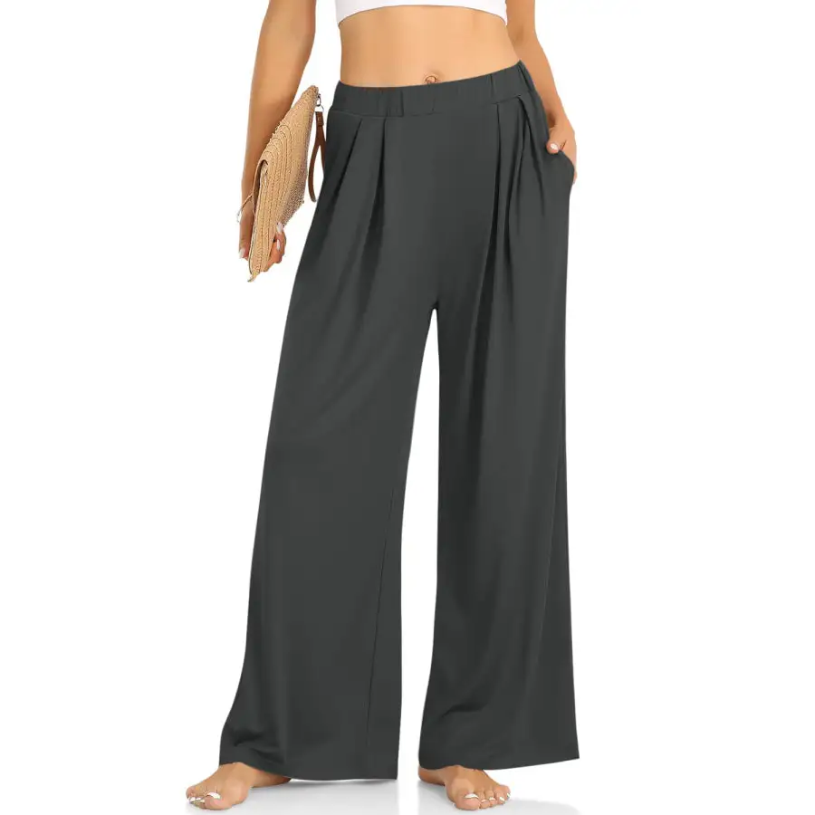 Weekend Elastic Waist Wide Leg Pants