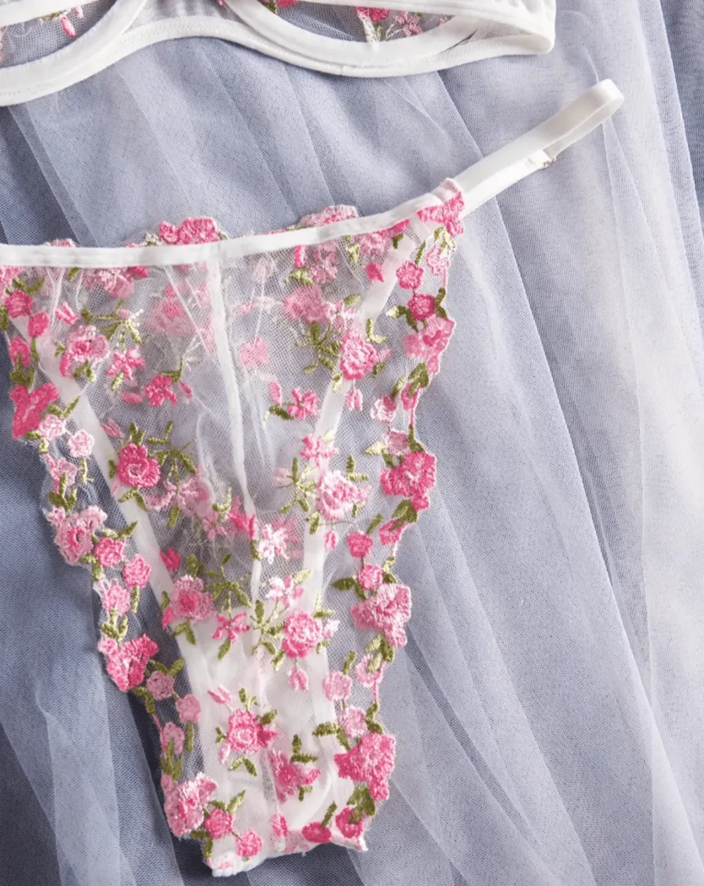 Minimal Floral Lingerie Set