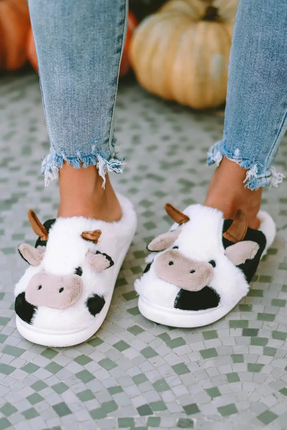 Cow Plush Indoor Slippers