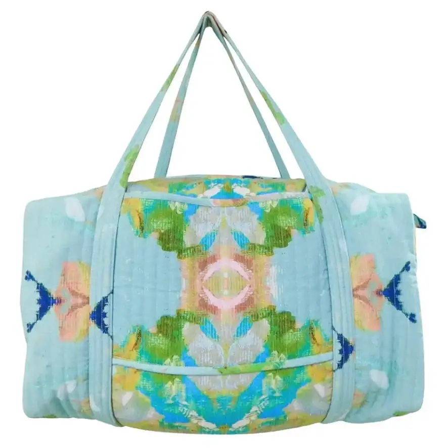 Roomy Zip Cotton Blend Makeup Bag