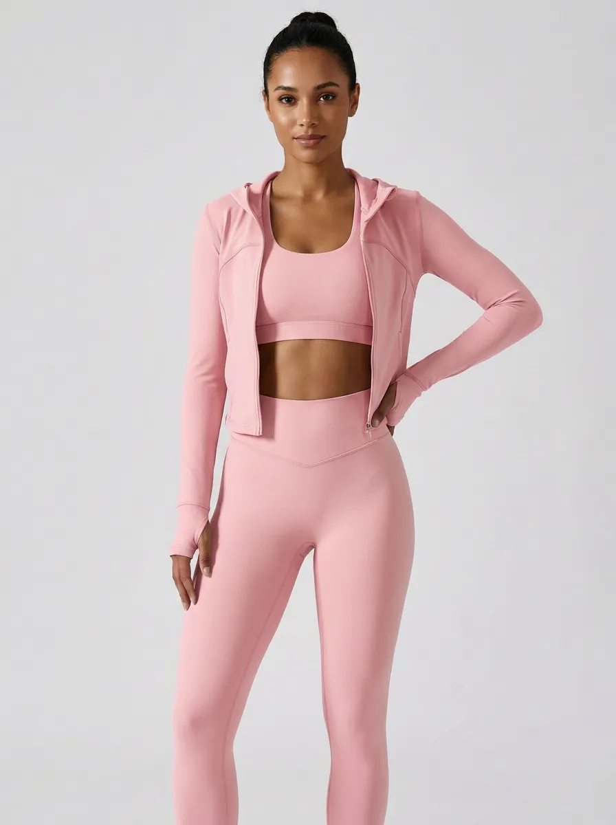 Athletic Detail Women's Three Piece Activewear Set