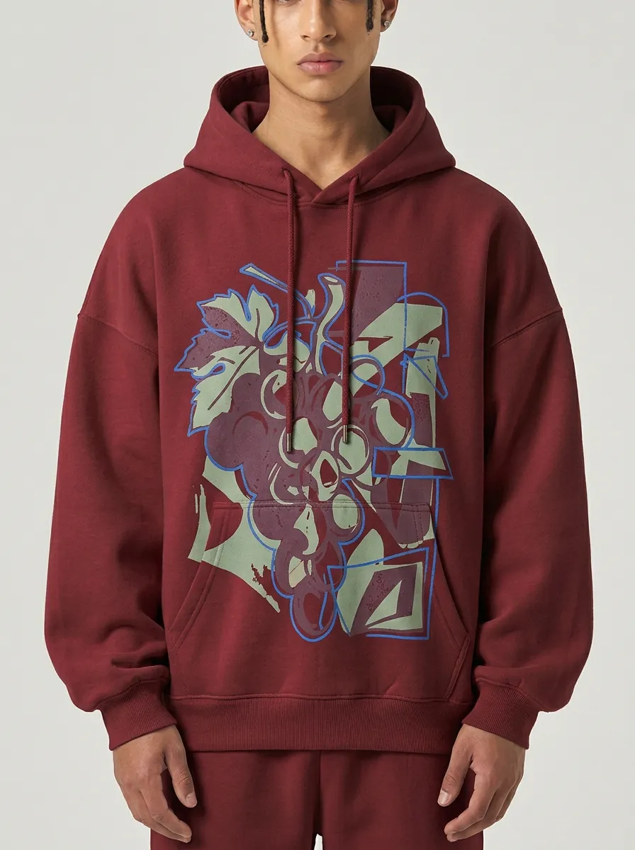Unisex Abstract Grape Fruit Graphic Hoodie