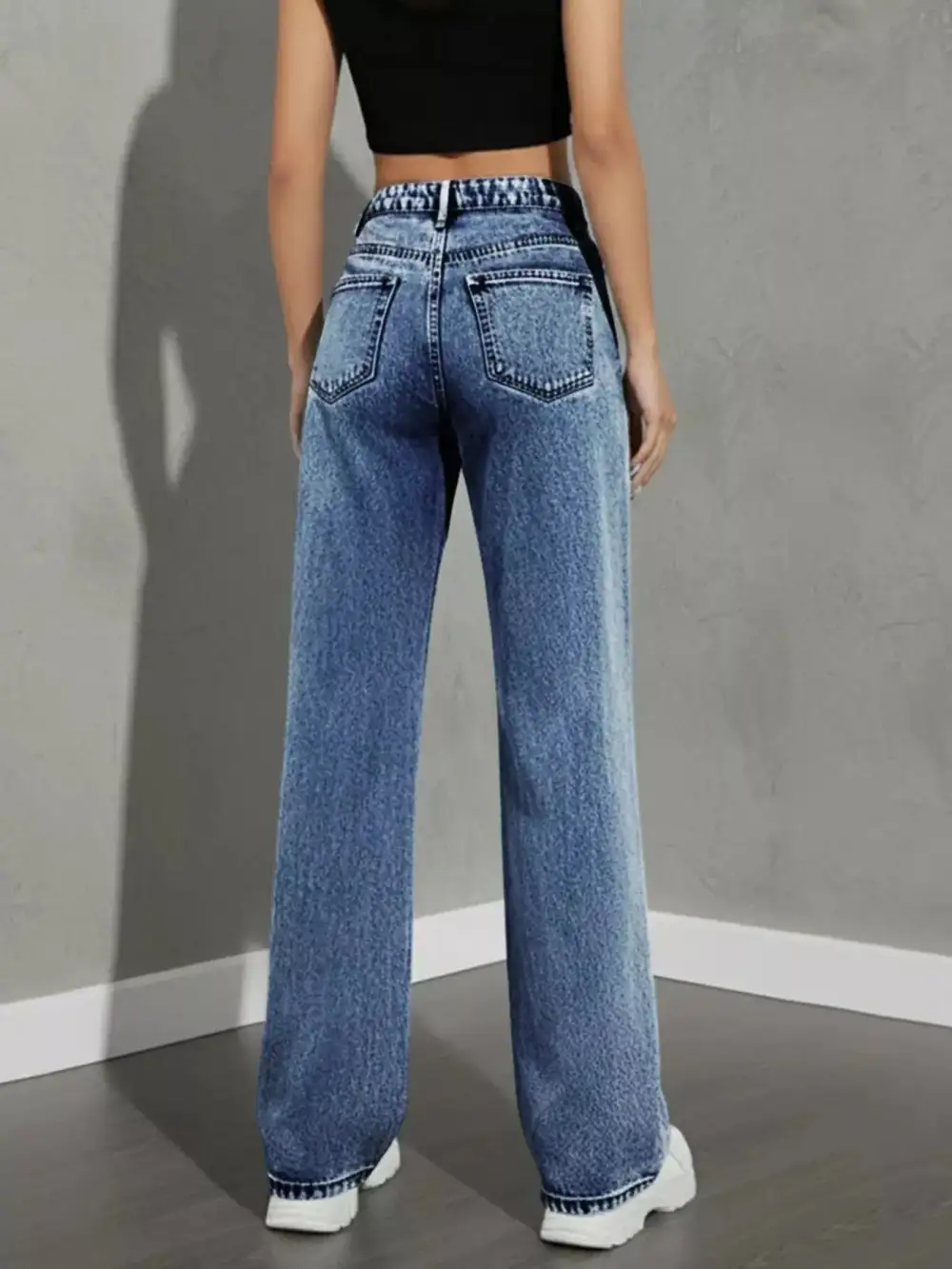 Front-Closure High-Waist High-Rise Denim Jeans