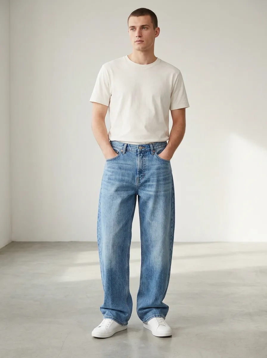 Men's Clean Profile Loose Fit Jeans