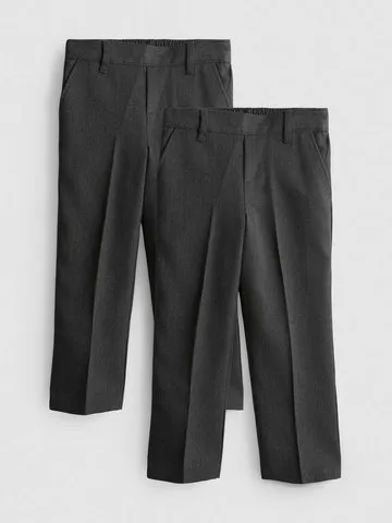 3-7yrs | 2pk Easy Iron School Trousers