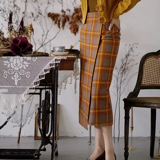 Comfortable Boho Everyday Casual Plaid Skirt