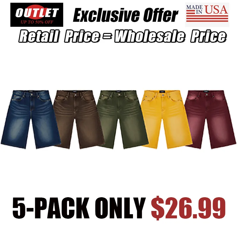 Victory Peak Loose Denim Shorts